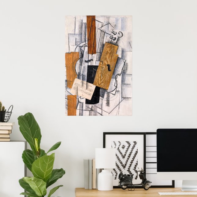 Affiche Violon et Partition | Georges Braque | (Bureau à domicile)