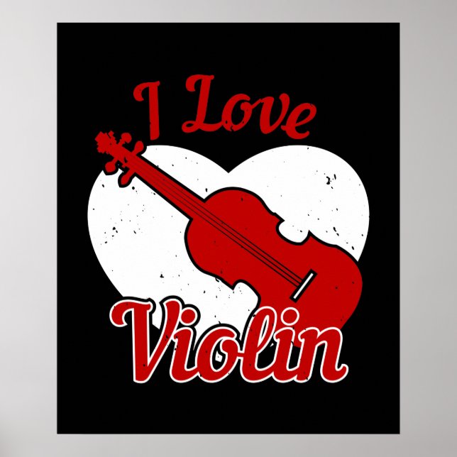 Affiche Violon - J'aime Violon (Devant)