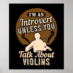Affiche Violon - Je suis un introverti