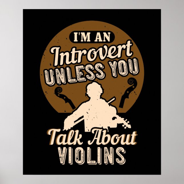 Affiche Violon - Je suis un introverti (Devant)