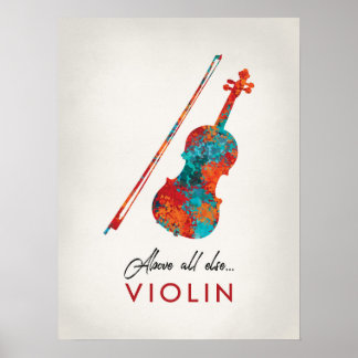 Affiche Violon - Musique colorée brillante