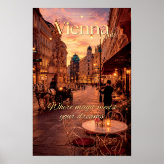 Affiche Violoniste des Nuits de Vienne Cheval Attelage Scé