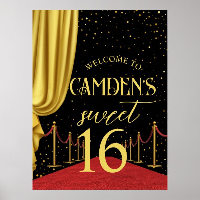 Affiche VIP, Tapis Rouge Anniversaire, Anniversaire Hollyw (Devant)