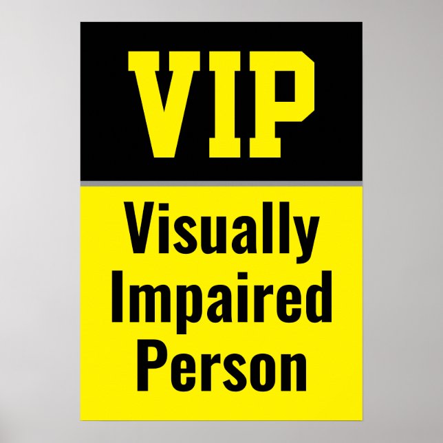 Affiche VIP Visually Impaired Person (Devant)