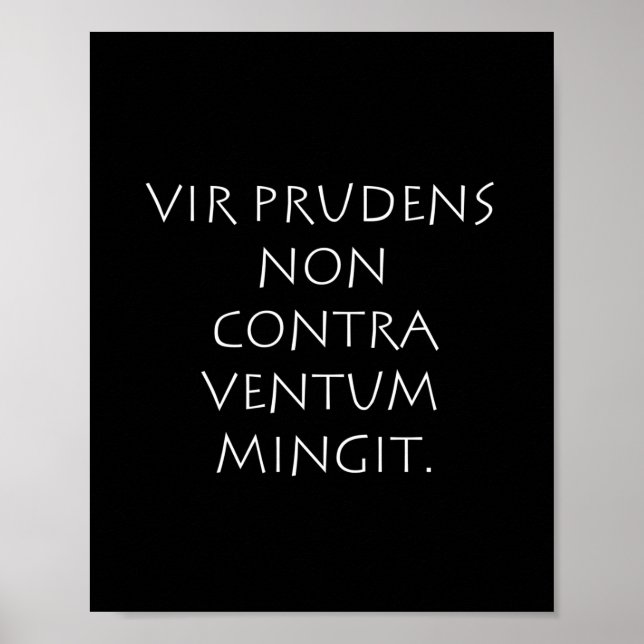 Affiche Vir prudens non contra ventum mingit (Devant)