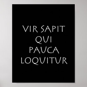 Affiche Vir sapit qui pauca loquitur