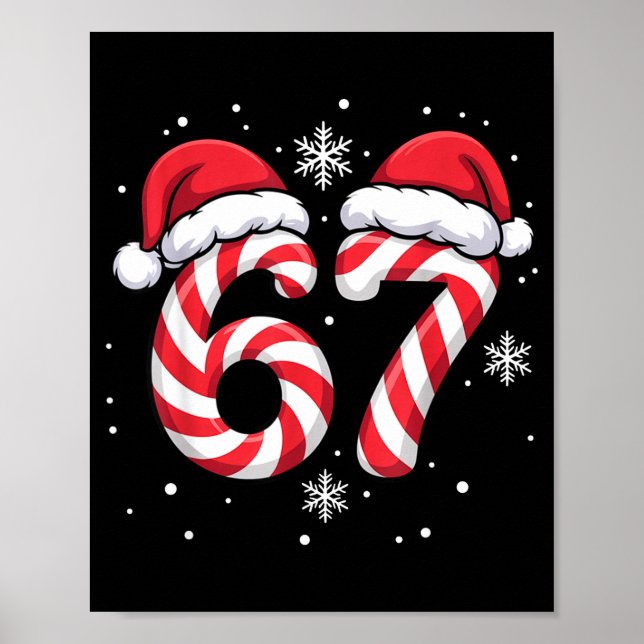 Affiche Viral 67 Candy Canes Santa Holiday Kids Humor Funn (Devant)