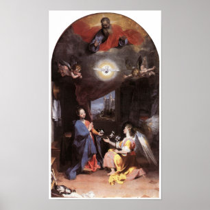 AFFICHE VIRGIN AND ANNUNCIATION ANGEL