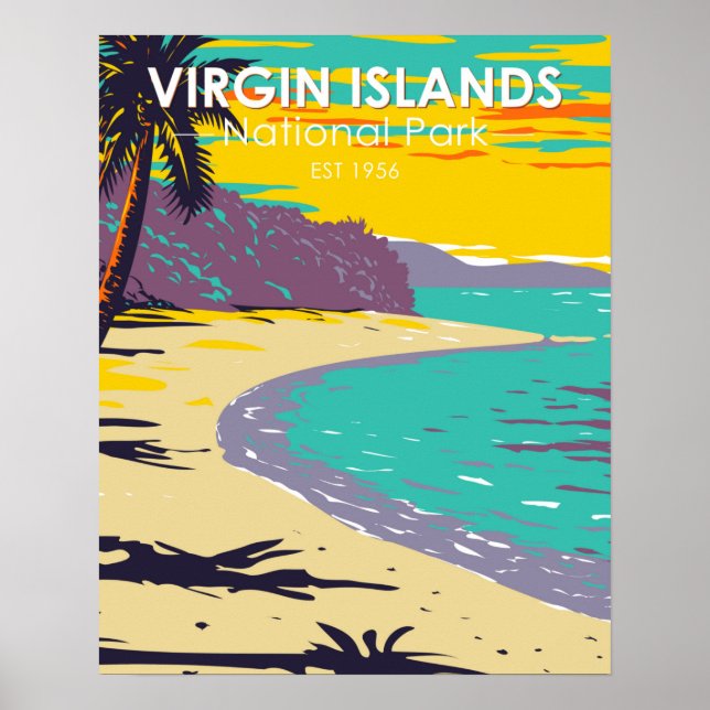 Affiche Virgin Islands National Park Trunk Bay Beach (Devant)