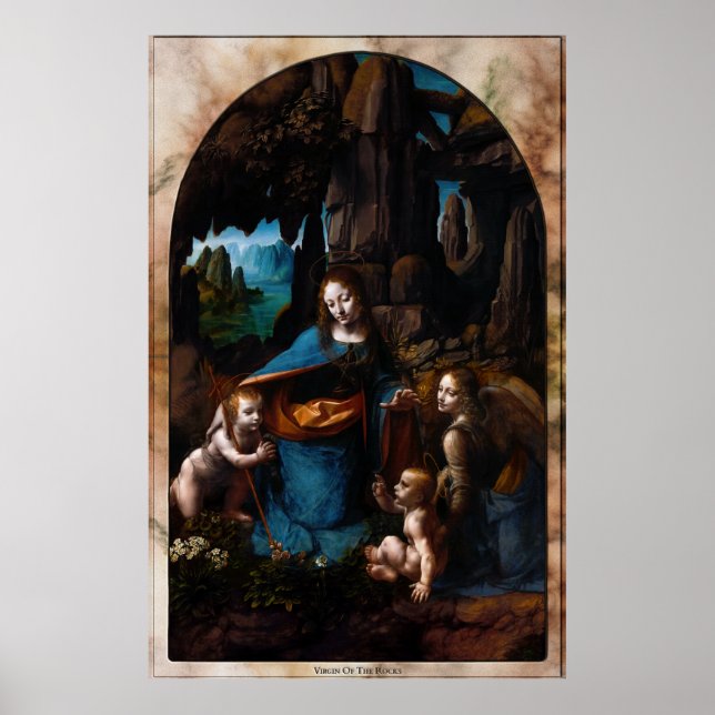 Affiche Virgin Of The Rocks by Léonard de Vinci (Devant)