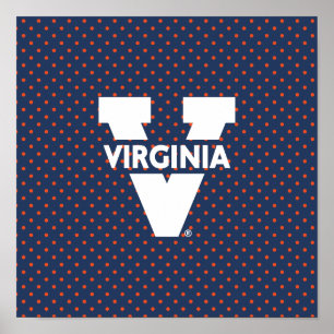 Affiche Virginia Cavaliers Polka Dots