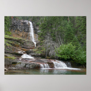 Affiche Virginia Falls II au parc national de Glacier