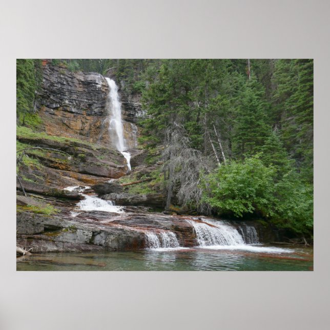 Affiche Virginia Falls II au parc national de Glacier (Devant)