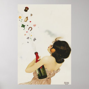 Affiche Virgins grecques par Raphael Kirchner Art Nouveau