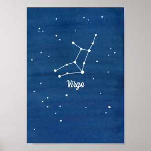 Affiche Virgo Constellation Stars Ciel nocturne