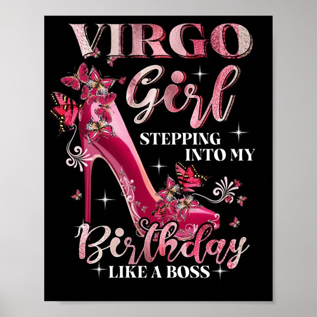 Affiche Virgo Girl Entrant Dans Mon Anniversaire Comme Un  (Devant)