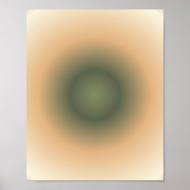 Affiche Virgo Zodiac, Vert Brown Aura dégradé (Devant)