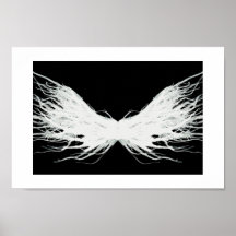 Virtues Abstract White Wings Alcohol Ink Art