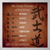 Sweatshirt Les Sept Vertus Du Kendo Bushido - Design Japonais Avec Lune Rouge - Cadeau Pour Pratiquants