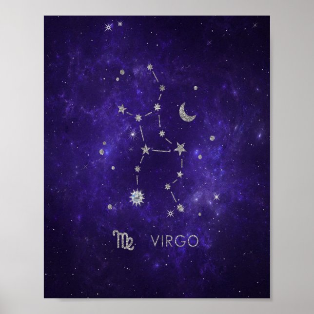 Affiche Virus pourpre zodiaque | Horoscope d'astrologie co (Devant)