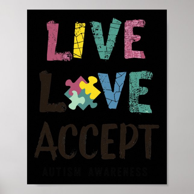 Affiche Vis. Amour. Acceptez. - Un message des adeptes de  (Devant)
