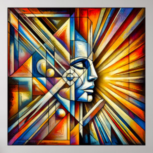 Affiche Visage abstrait