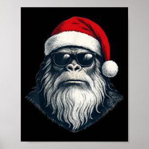 Affiche Visage de Bigfoot Lunettes de soleil Père Noël Noë