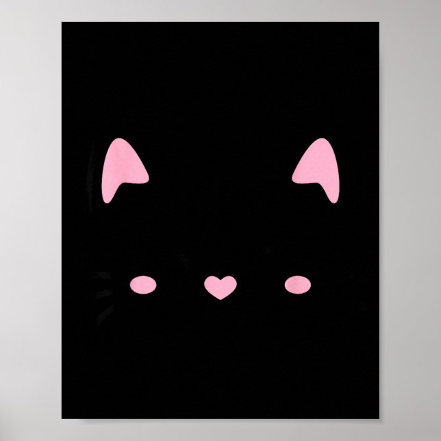 Affiche Visage de chat cils chaton amoureux chats mignons (Devant)