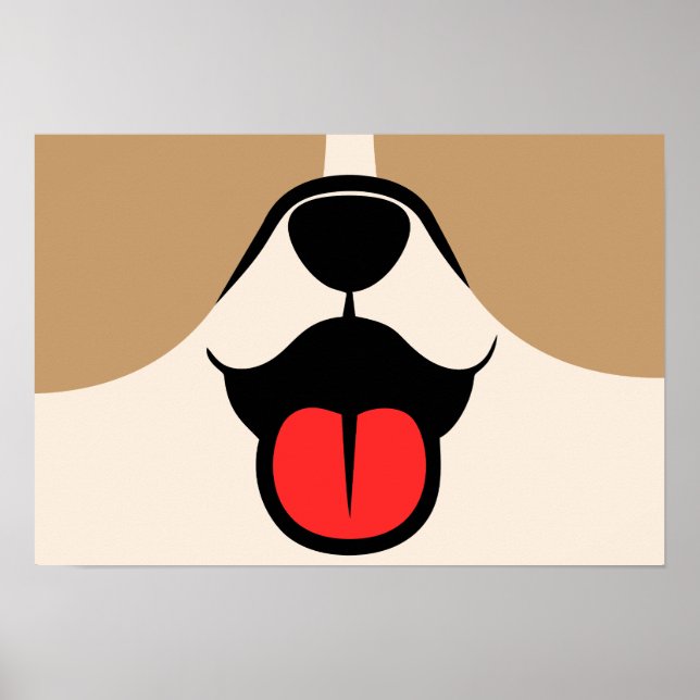 Affiche Visage de chien (Devant)