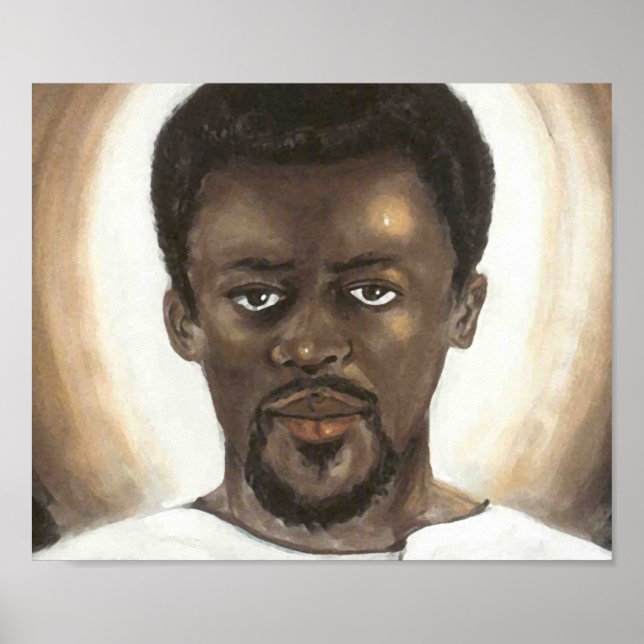 Affiche Visage de Jésus noir (Devant)