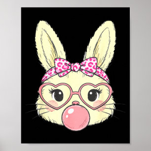 Affiche Visage de Lapin Mignon pour Femmes Filles Enfants