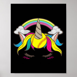 Affiche Visage de licorne mignon drôle Softll amoureux pou
