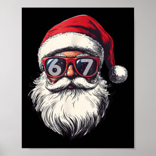 Affiche Visage de Père Noël 67 Noël Six Sept Bruh Meme