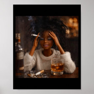 Affiche Visage de poupée en détresse drôle Mème sarcastiqu