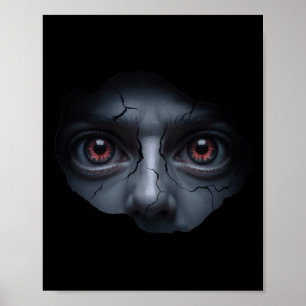 Affiche Visage effrayant - Drôle Stomach illusion Horreur