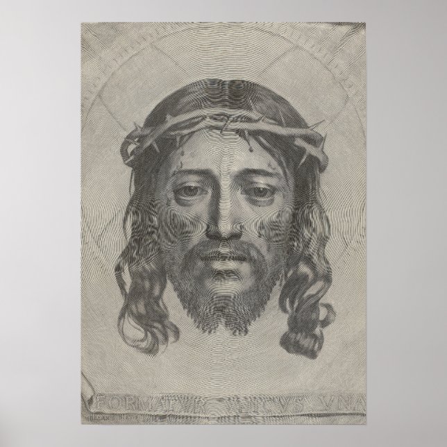 Affiche Visage gravé de Jésus-Christ par Claude Mellan (Devant)