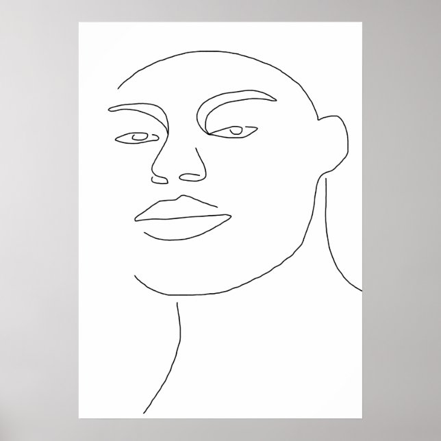 Affiche Visage masculin (Devant)