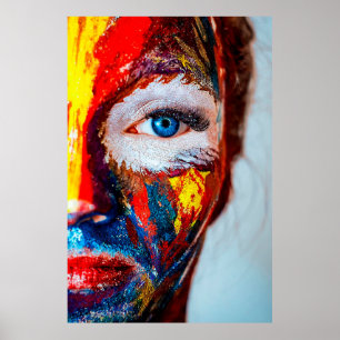 Affiche Visage peint