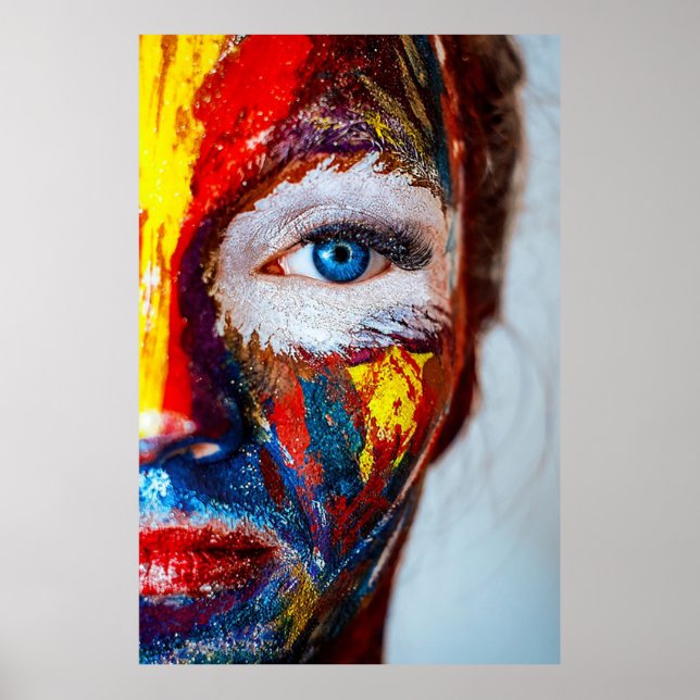 Affiche Visage peint (Devant)
