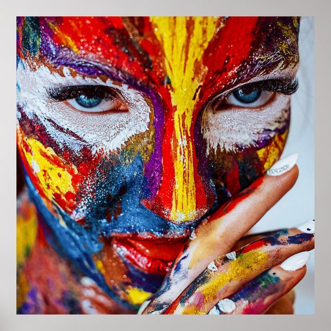 Affiche Visage peint (Devant)