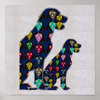 Affiche Visage peint LABRADOR chien animal NavinJOSHI NVN1
