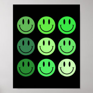 Affiche Visage Souriant Vintage Vibe Joyeux Visage Sourian
