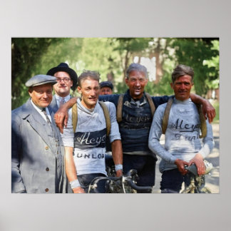 Affiche Visages boueux Tour de France 1928 Après l'étape 1