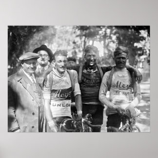 Affiche Visages boueux Tour de France 1928 Après l'étape 1