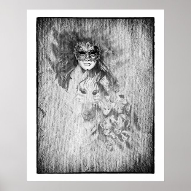 Affiche Visages cachés & Au-delà du masque /Venise (Devant)