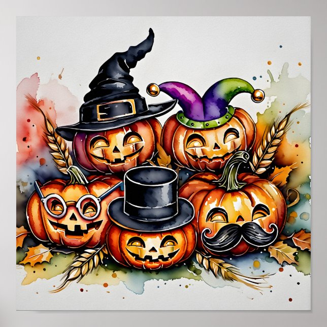 Affiche Visages Citrouilles stupides (Devant)