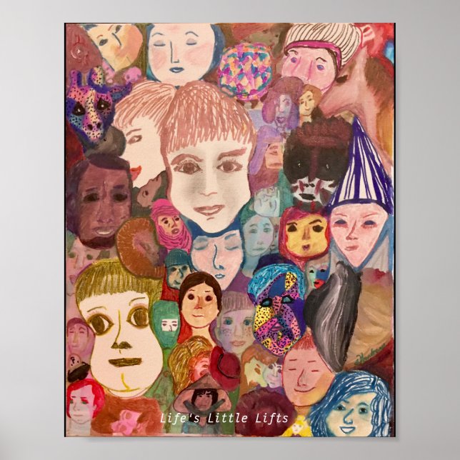 Affiche Visages du monde par artiste, dHardman (Devant)