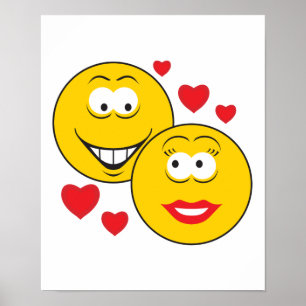 Affiche Visages en amour Valentine