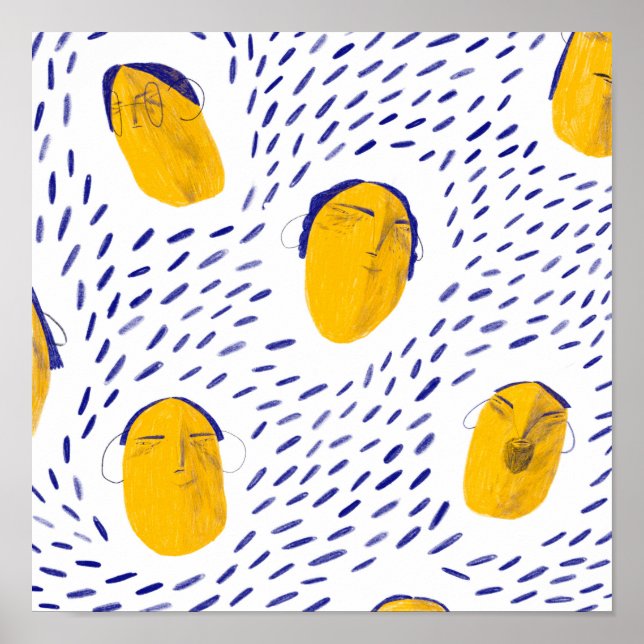 Affiche Visages jaunes (Devant)