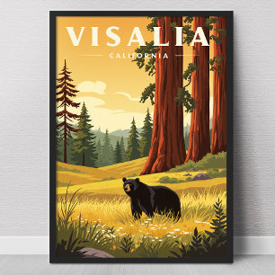 Affiche Visalia Californie vintage